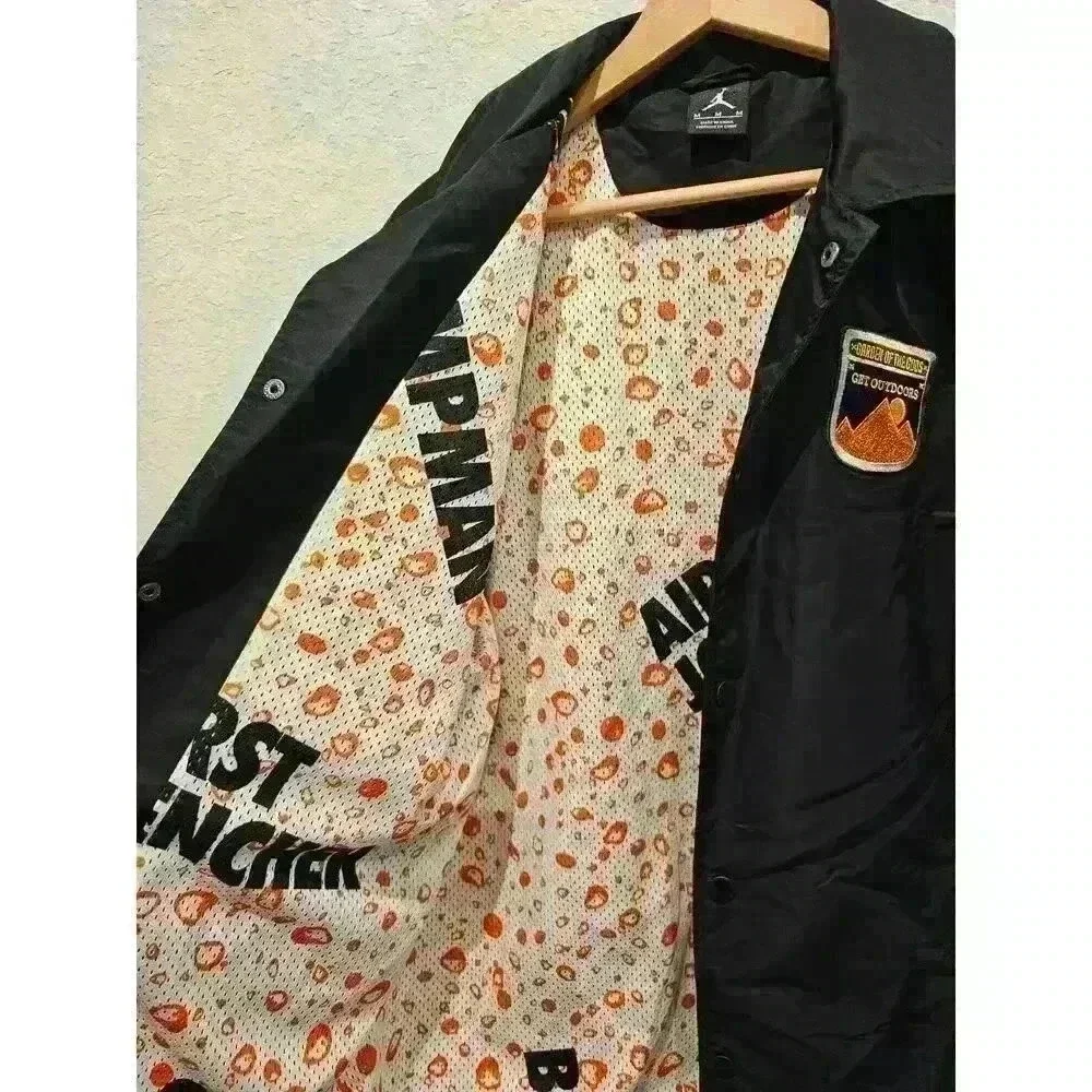 JORDAN Like Mike Gatorade Coaches Jacket sz M Medium Black Orange Retro